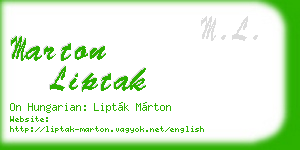 marton liptak business card