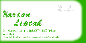 marton liptak business card